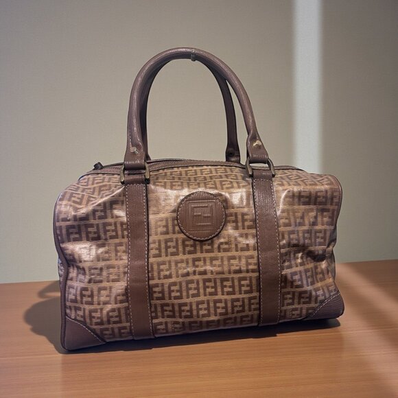 Fendi Crystal Canvas FF Zucca Boston / Duffle Bag - Picture 2 of 10